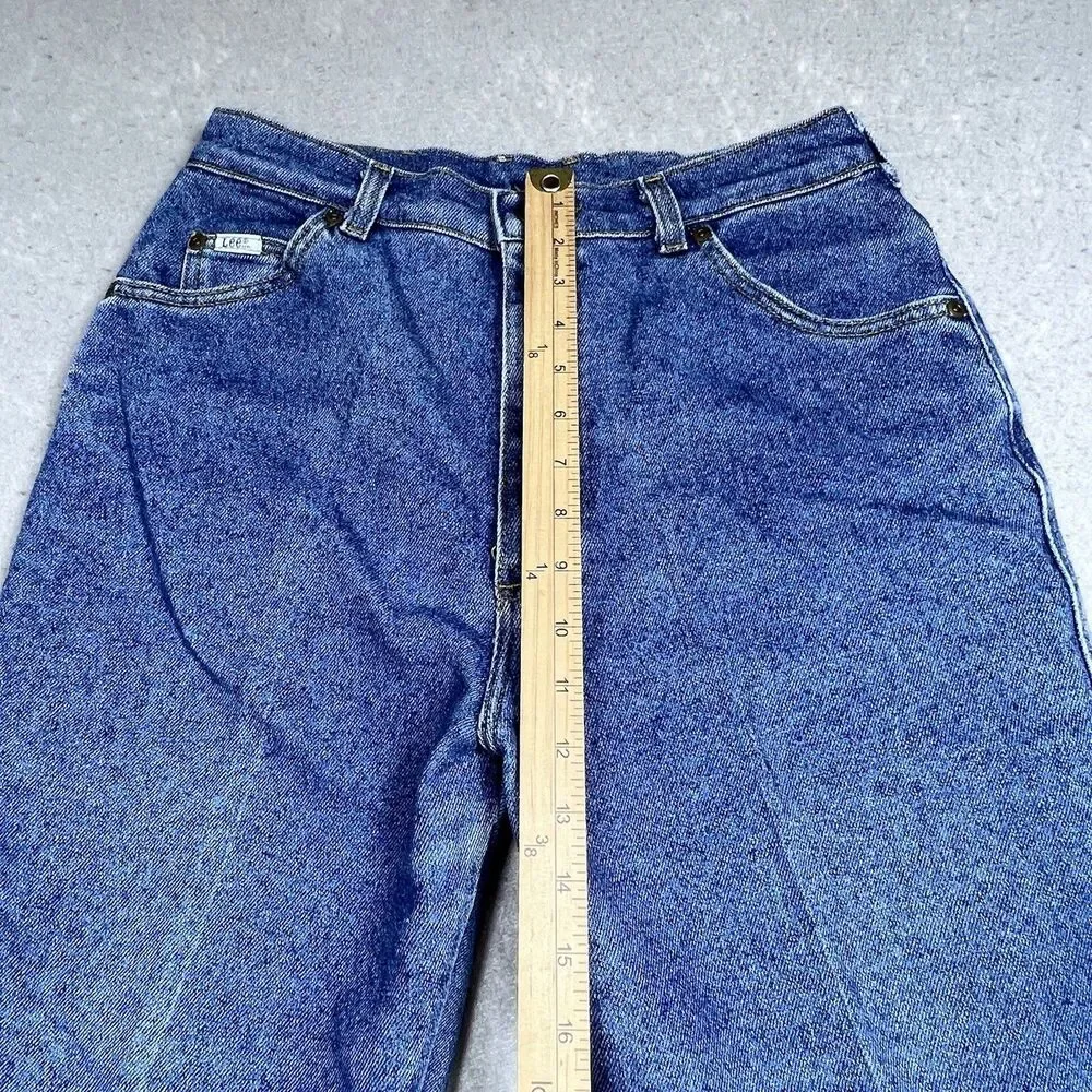 Vintage 80s LEE Sexy Chic Mom Tapered Jeans Womens SZ 31x30 High-Waist Acid-Wash - Picture 6 of 14